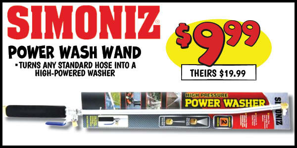 Simonize wash wand : Our Price: $9.99, theirs: $19.99