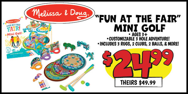 Fun at the Fair Mini Golf: Our Price: $24.99, theirs: $49.99