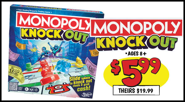 Knockout: Our Price: $5.99, theirs: $19.99