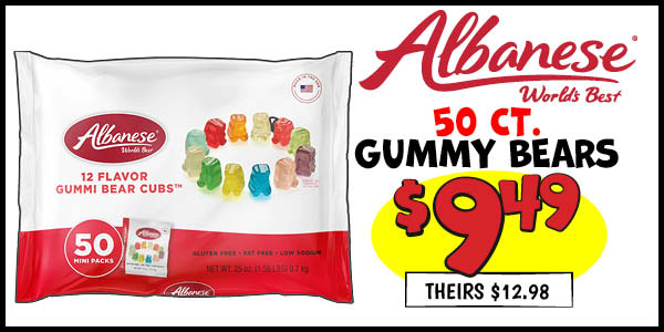 Albanese Mini Bears : Our Price: $9.49, theirs: $12.98
