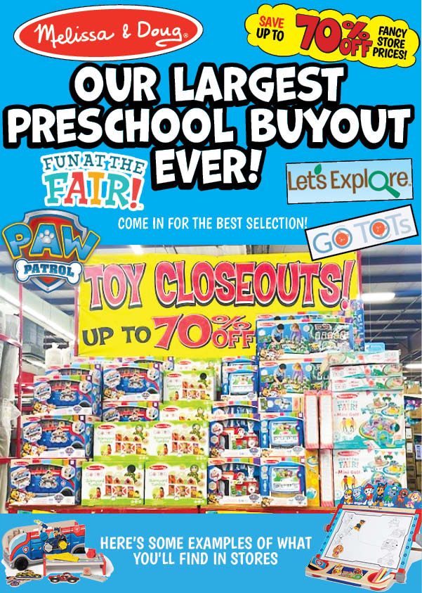 Our Largest Preschool Buyout EVER! Save Up to 70% OFF the Fancy Store Prices