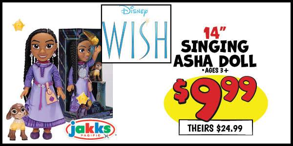 14 Singing Asha Doll: Our Price: $9.99, theirs: $24.99
