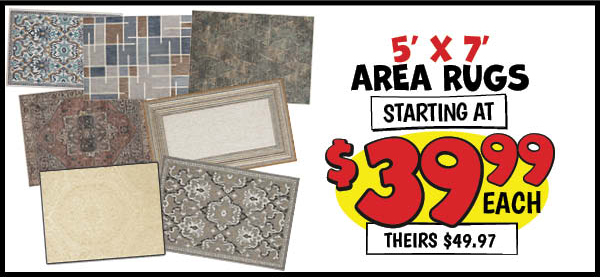 Mohawk Area Rug Buyout: 5x7,Our Price: $39.99, theirs: $49.97