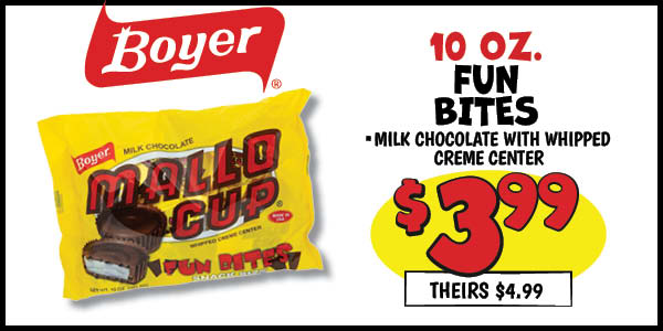 Mallo Cups : Our Price: $3.99, theirs: $4.99