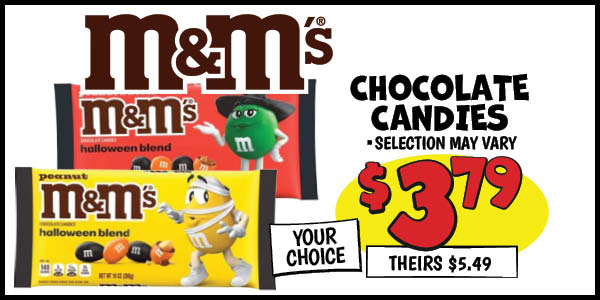 MandM's Halloween Blend: Our Price: $3.79, theirs: $5.49