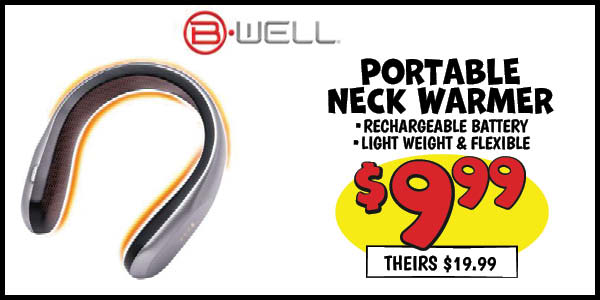 Portable Neck Warmer: Our Price: $9.99, theirs: $19.99