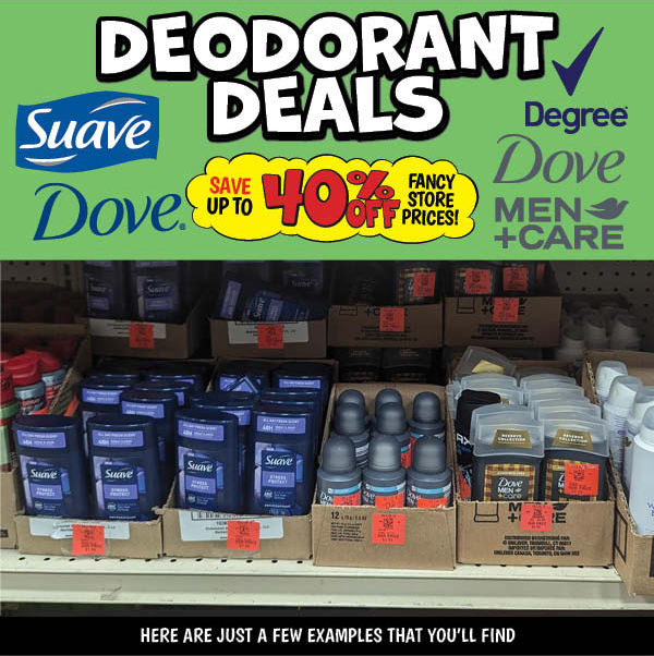 Deodorant Deals! Save Up to 40% OFF the Fancy Store Prices!