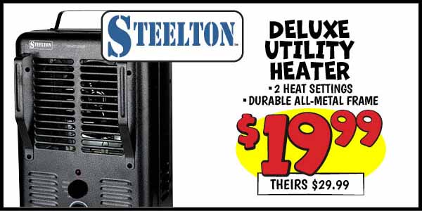 Deluxe Utility Heater: Our Price: $19.99, theirs: $29.99