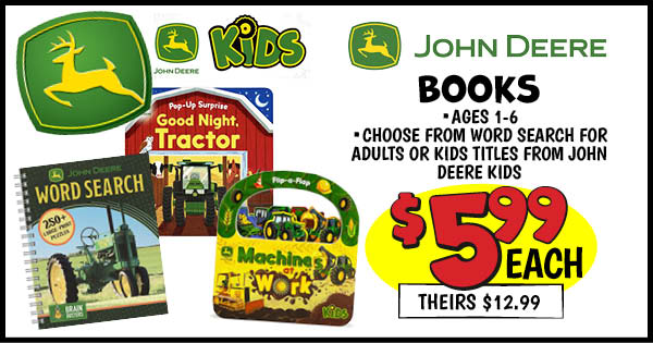 JOHN DEERE BOOKS: Our Price: $5.99, theirs: $12.99
