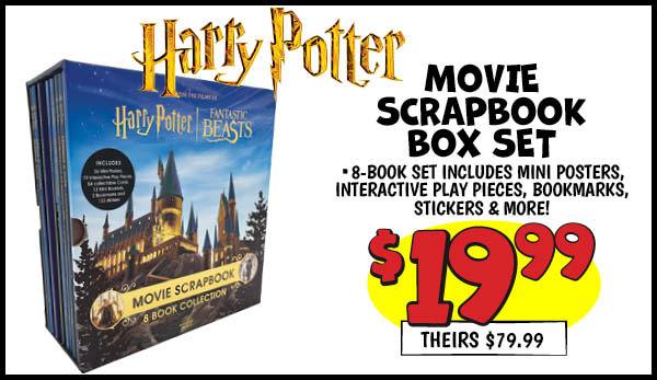 HARRY POTTER MOVIE SCRAPBOOK BOX SET: Our Price: $19.99, theirs: $79.99