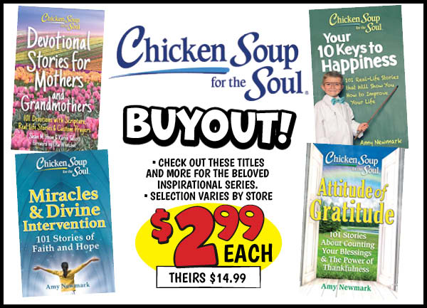 CHICKEN SOUP FOR THE SOUL BOOKS: Our Price: $2.99, theirs: $14.99