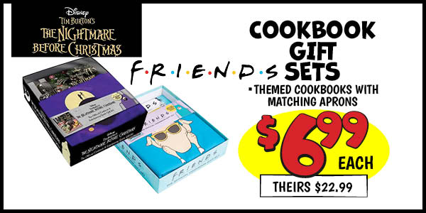 COOKBOOK GIFT SETS: Our Price: $6.99, theirs: $22.99