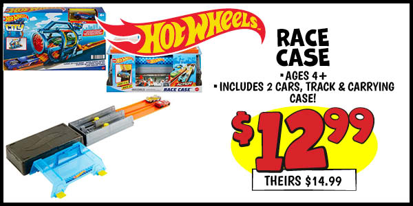 Hot Wheels Race Case: Our Price: $12.99, theirs: $14.99