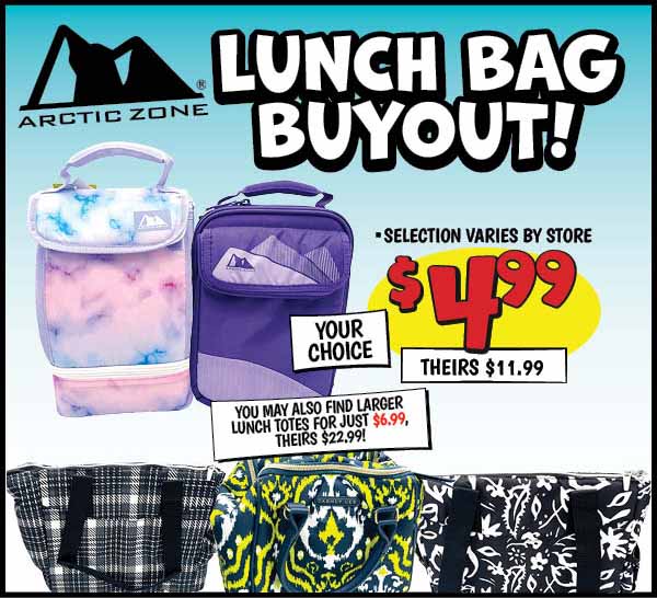 Lunch Bag Buyout: Marble,2,Compartment,Lunch,Bag,Our Price: $4.99, theirs: $11.99