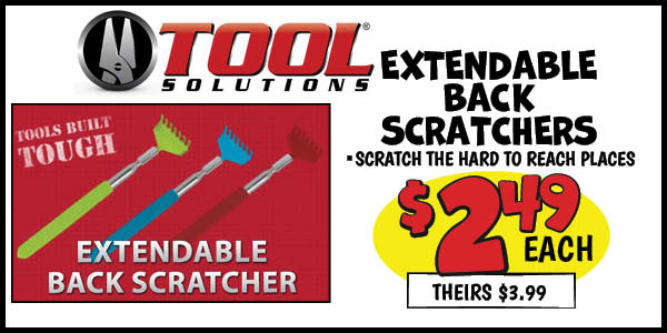 Extendable Back Scratchers: Our Price: $2.49, theirs: $3.99