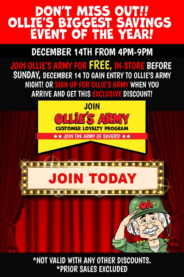 Ollie's Army Private Shopping Night!
