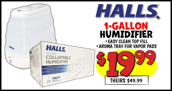 1 Gallon Collapsible Humidifer: Our Price: $19.99, theirs: $49.99