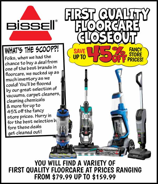 Bissell first Quality Floorcare Closeout