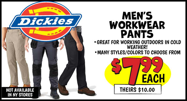 Dickies Men's Workwear Pants: Our Price: $7.99, theirs: $10.00