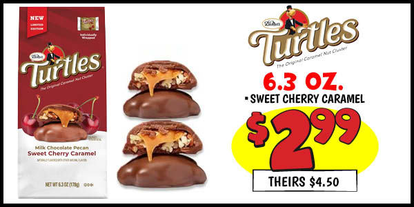 6.3 oz. Demets Turtles : Our Price: $2.99, theirs: $4.5