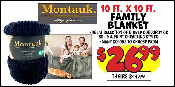 Montauk Family Blanket: Our Price: $26.99, theirs: $44.99
