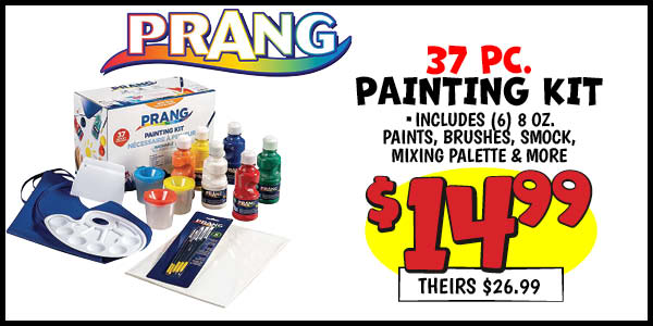 Prang Painting Kit: Our Price: $14.99, theirs: $26.99