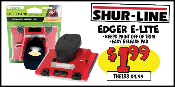 SHUR-LINE Edger With Easy Release Pad: Our Price: $1.99, theirs: $4.99