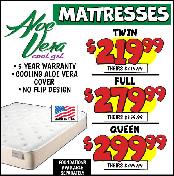 Aloe Vera Memory Foam Mattresses