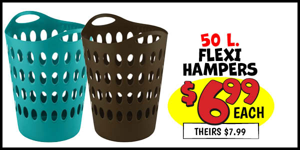 50 LT Flexi Hamper: Our Price: $6.99, theirs: $7.99