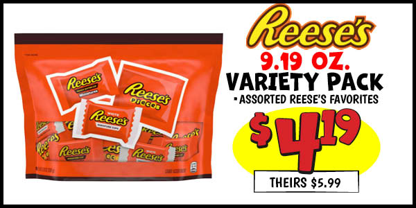9.19 oz. Variety Pack : Our Price: $4.19, theirs: $5.99