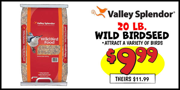 Wild Birdseed: Our Price: $9.99, theirs: $11.99