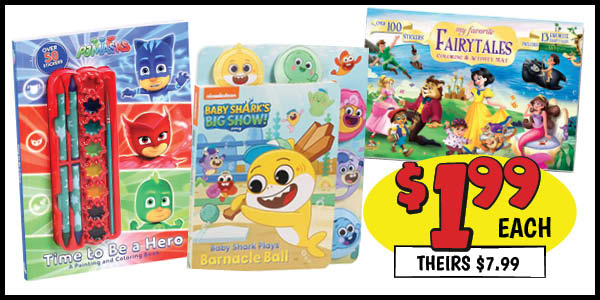 Kids' Books at $1.99: Our Price: $1.99, theirs: $7.99