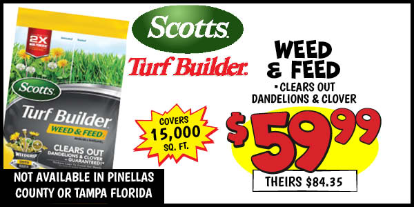 Weed & Feed:Our Price: $59.99, theirs: $84.35