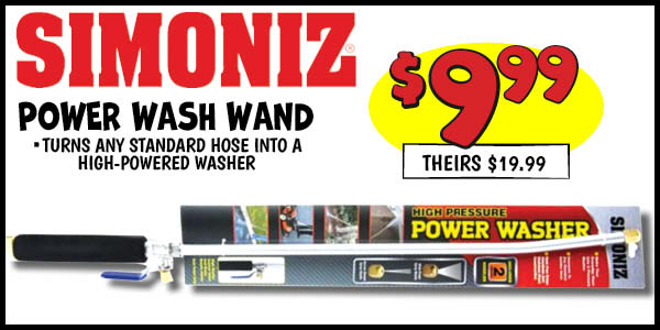 Simonize wash wand: Our Price: $9.99, theirs: $19.99