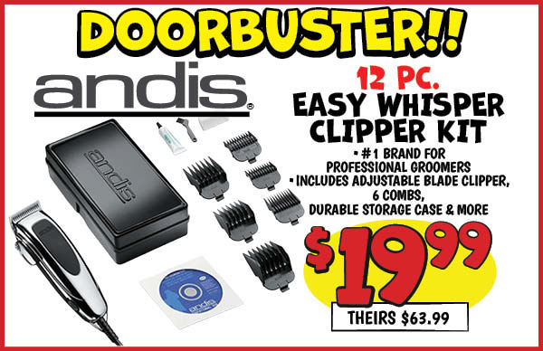 12 pc. easy whisper clipper kit: Our Price: $19.99, theirs: $63.99