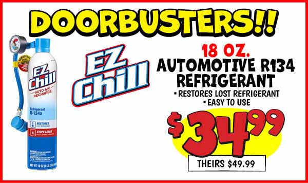 18 oz. ez chill automotive r134 refrigerant: Our Price: $34.99, theirs: $49.99