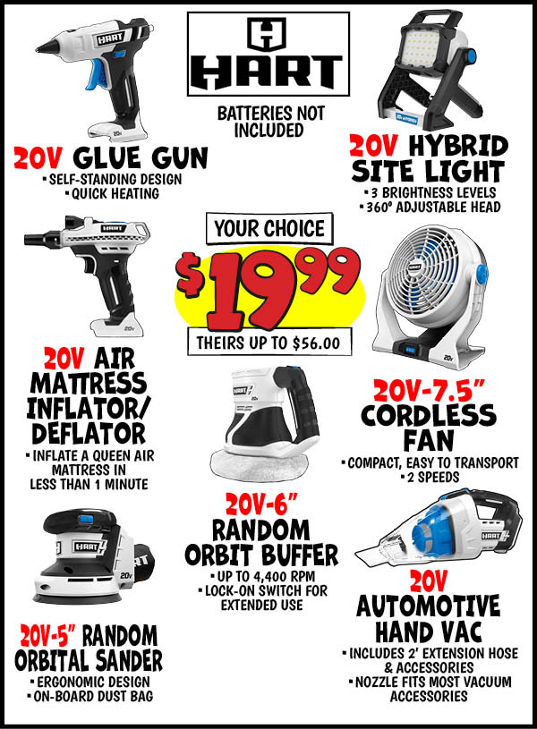 Hart Hardware: Our Price: $19.99, theirs up to: $56.00