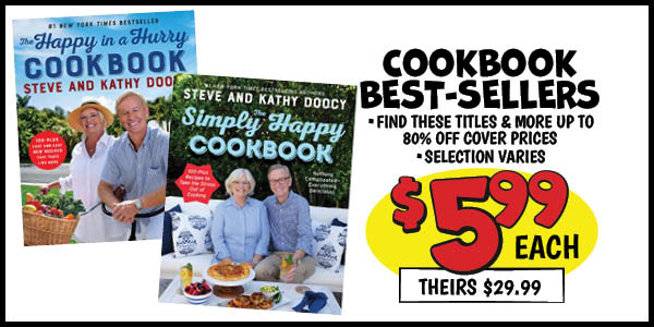 Cookbook best-sellers: Our Price: $5.99, theirs: $29.99