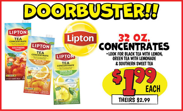 32 oz. concentrates: Our Price: $1.99, theirs: $2.99