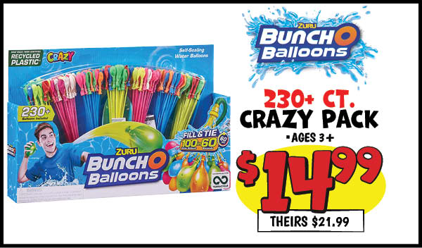 Crazy pack: Our Price: $14.99, theirs: $21.99