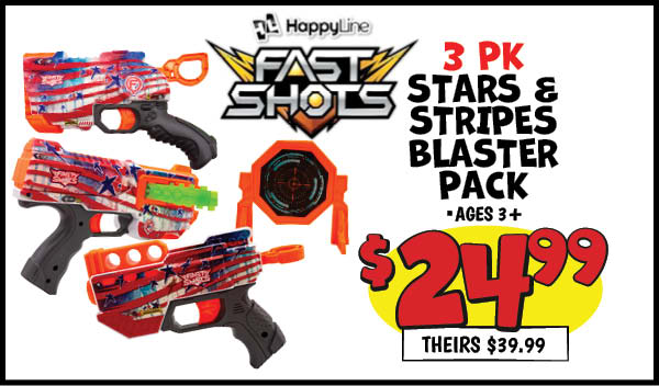 Stars and Stripes Blaster Pack: Our Price: $24.99, theirs: $34.99