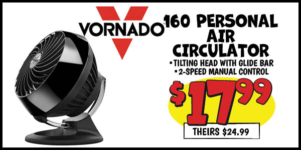 160 personal air circulator: Our Price: $17.99, theirs: $24.99