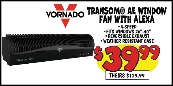 Transom ae window fan with alexa: Our Price: $39.99, theirs: $129.99