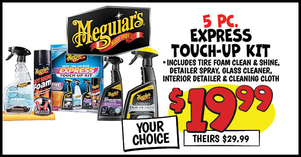 Meguiars 5 pc. express touch up kit: Our Price: $19.99, theirs: $29.99