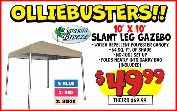 10' x 10' Slant Leg Gazebo
