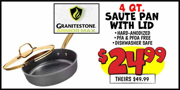 Granitestone 4 qt. Saute Pan With Lid
