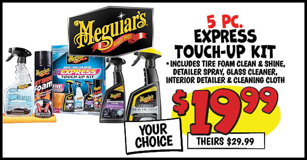 Meguiars 5 pc. express touch up kit: Our Price: $19.99, theirs: $29.99
