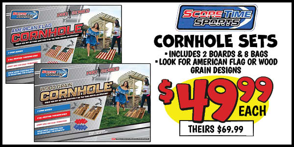Cornhole: Our Price: $49.99, theirs: $69.99