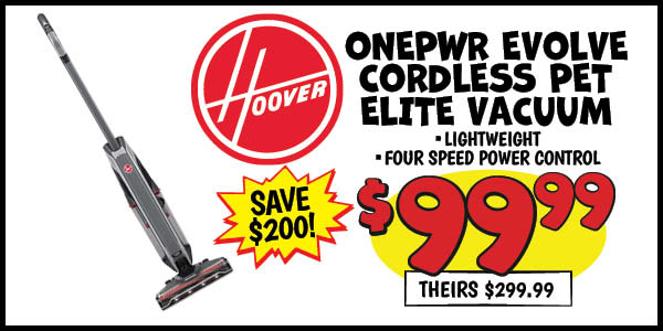 Evolve cordless pet vac: Our Price: $99.99, theirs: $299.99