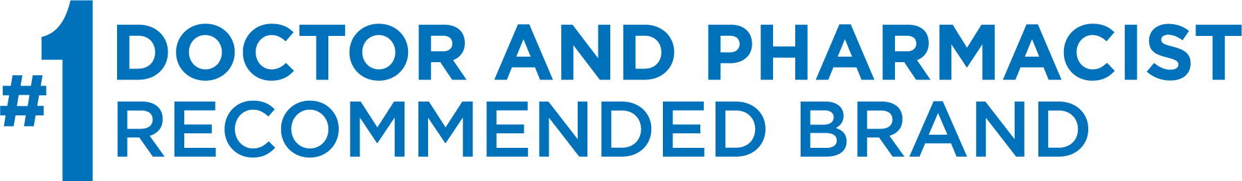#1 Pharmacist Recommended Brand